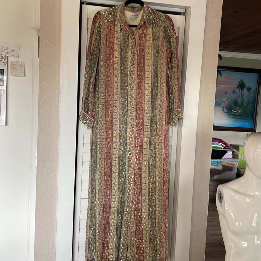 Gorgeous Vintage Maxi Dress by Carraige Trade. Size 8/10